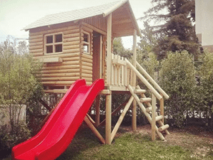 Casitas de Madera Mod. Caburgua | Elevada con Resbalín